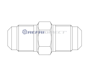 brass fittings Castel, unions mod. 7110/2 1/4 x 1/4 sae